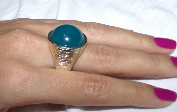 Anel Azul Petróleo - Tam. 19