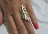 Anel Dourado Hastes - Tam. 17